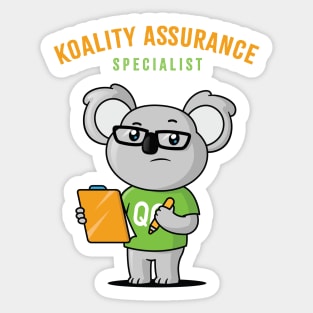 Koala Bear Quality Assurance Specialist Sticker